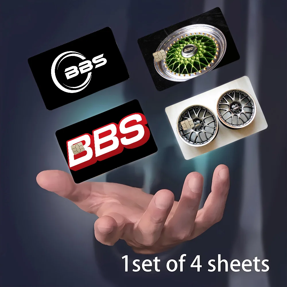 BBS Automotive Components WheelCredit Card Skin Aufkleber Keine Kleberückstände Wasserdicht für VISA Kreditkarte U-Bahn-Zugangskarte