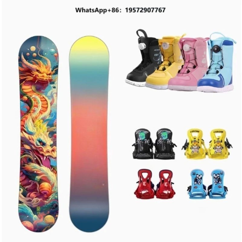 Kids Bindings Snowshoes Snowboard Set Boys and Girls All-round Snowboard Kids Snowboard
