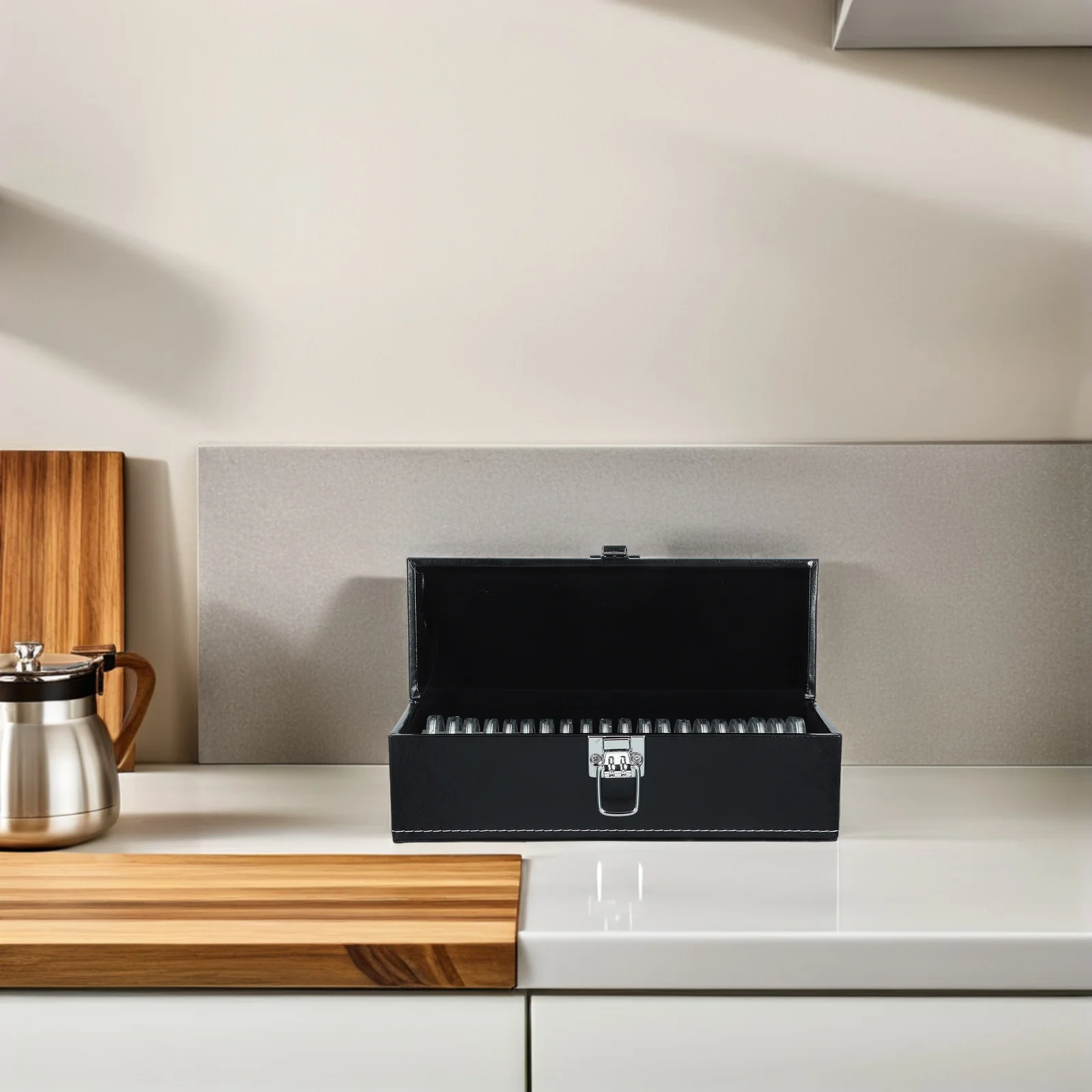 صندوق تخزين العملات المعدنية 20 فتحة تصميم واضح محكم للعملات المعدنية حامل محمول لعرض العملات المعدنية ومنظم السفر #5