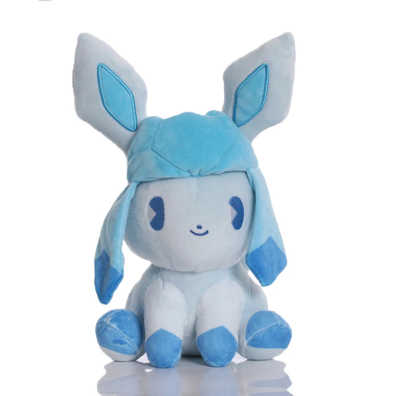 

26cm TAKARA TOMY Pokemon Q Version Glaceon Plush Toys Soft Stuffed Animals Toys Doll Gifts for Children Kids