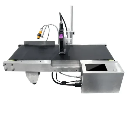 Automatic intelligent coding machine 4.3 inch touch screen adjustable speed conveyor belt 600DPI for date/batch/price label prin