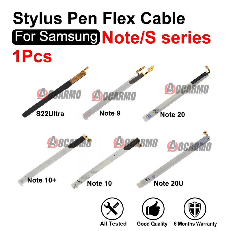 Bobina de inducción inalámbrica con cable flexible Touch Stylus S Pen con placa de plástico para Samsung Galaxy Note 20 9 10 Plus S24Ultra S23U S22U