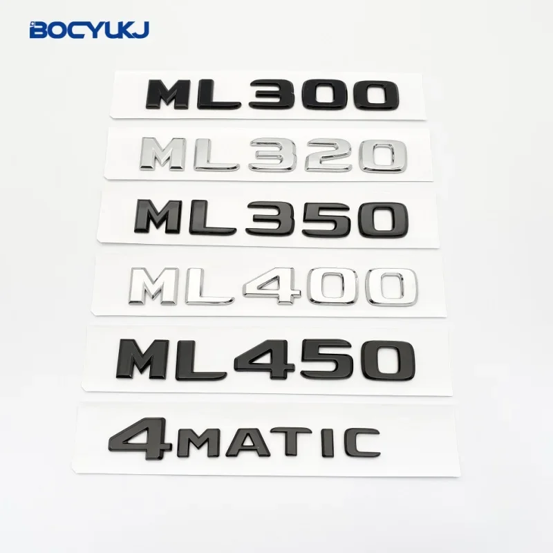 

ABS Car Tailbox Tail Decoration Stickers Letters Emblem For Mercedes-Benz AMG ML Class ML450 W163 W164 W166 Exterior Accessories