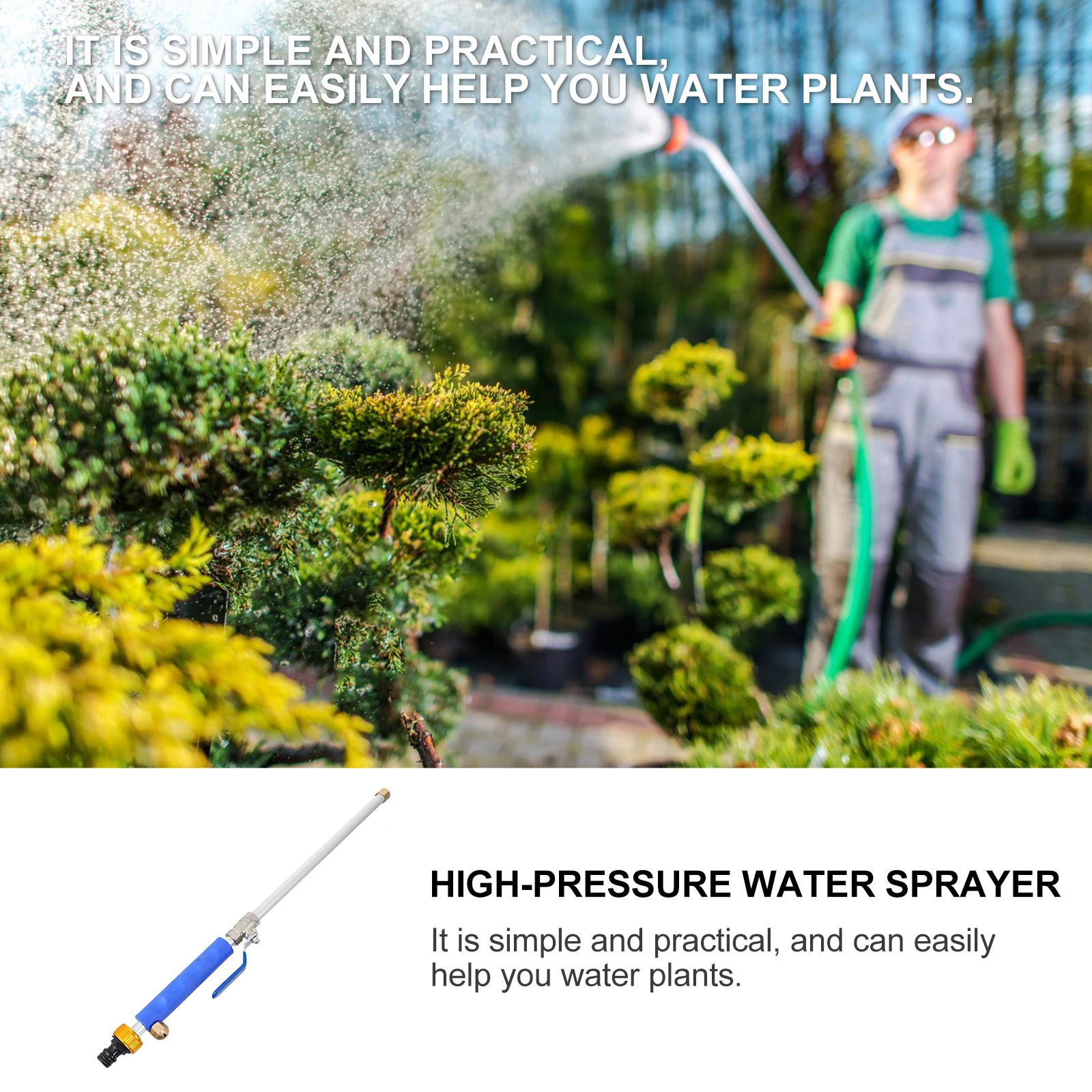 

1Pc High Pressure Water Sprayer Professional Garden Sprayer Car Washing Tool Durable Practical