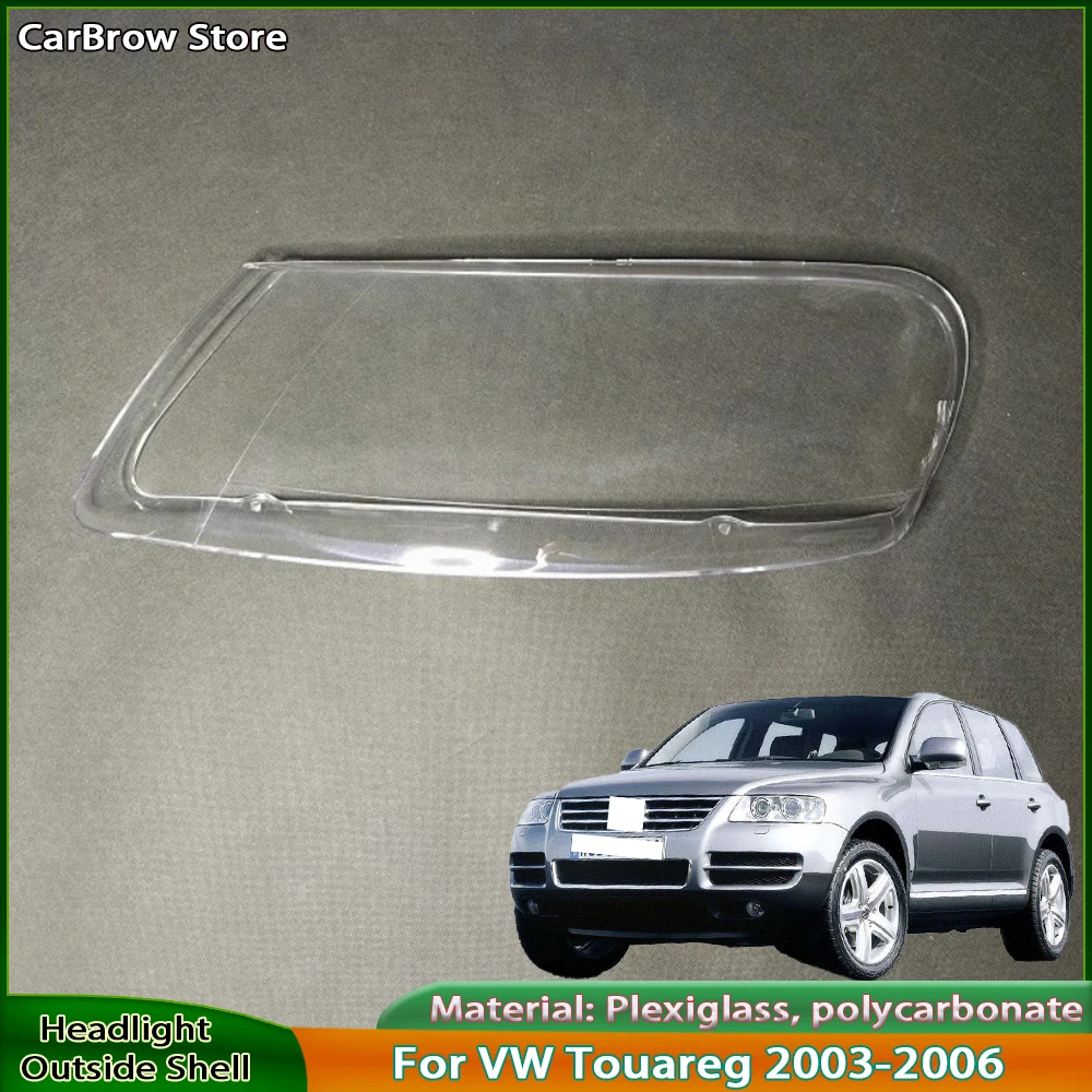 

Auto Front Light High/Low Beam Shell For VW Touareg 2003 to 2006 Car Headlight Transparent Cover Headlamp Reflector Housing