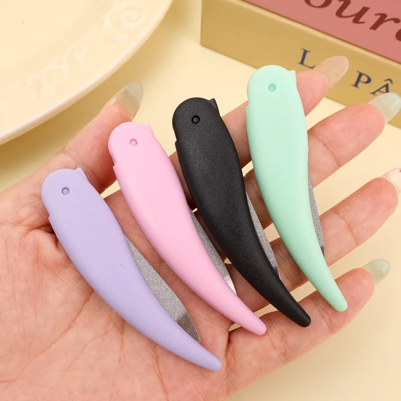 4/1 pçs tiras de unhas dupla face dobrável arquivo de unhas de aço inoxidável polimento vara profissional manicure pedicure ferramentas