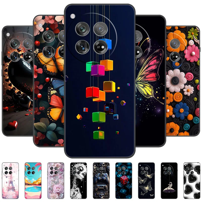 

For OnePlus 12 Case Soft Silicone Back Cover Shell For OnePlus 12 5G Phone Cases PJD110 CPH2573 Fashion Shockproof Funda Bumper