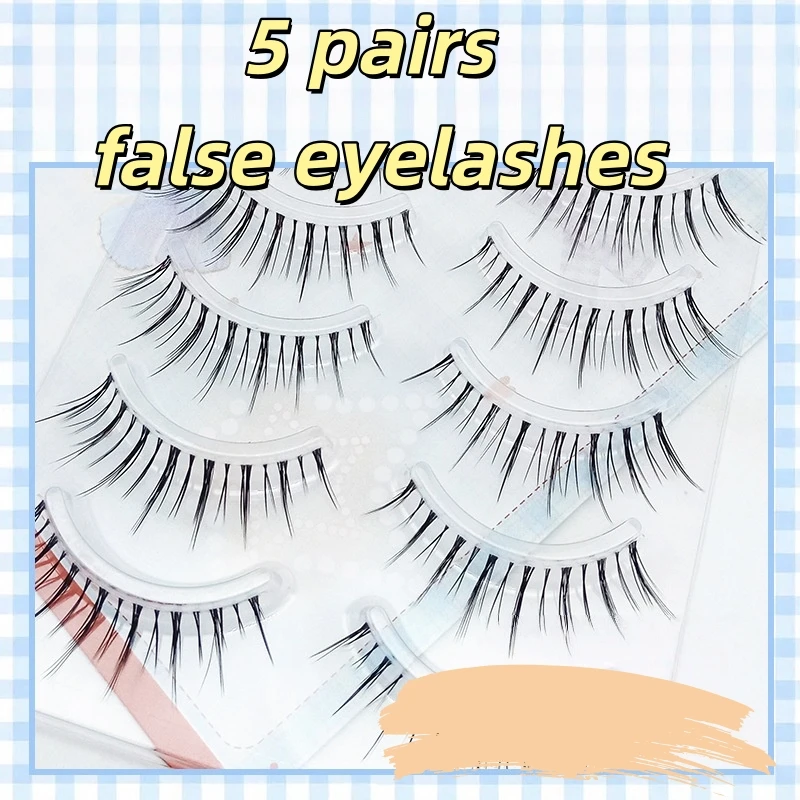 Sztuczne rzęsy są naturalne i wygodne, w kształcie kreskówkowym, cienkie i przezroczyste.