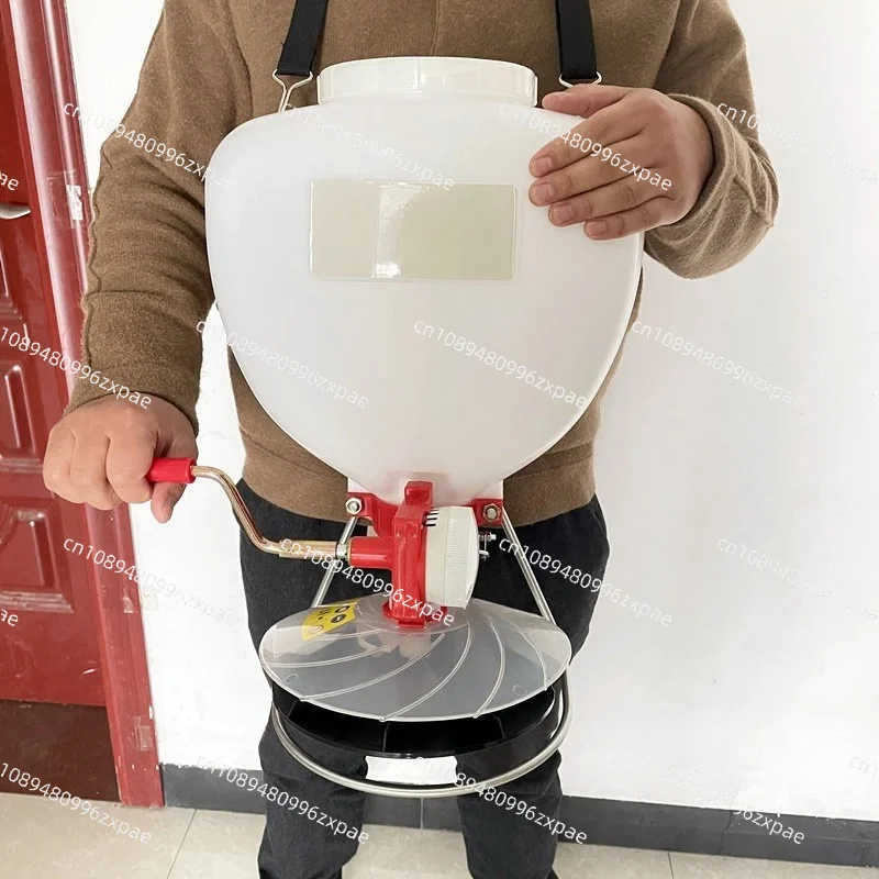 Lawn Grass Seeder Fertilizer Spreader Hand‑crank Broadcast Seeder Electric Fertilizing Machine