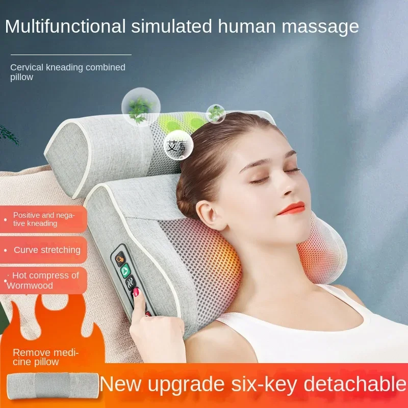 

Cervical Spine Lumbar Spine Back Electric Shoulder Cervical Pillow Kneading and Hot Compress Multifunctional Massager