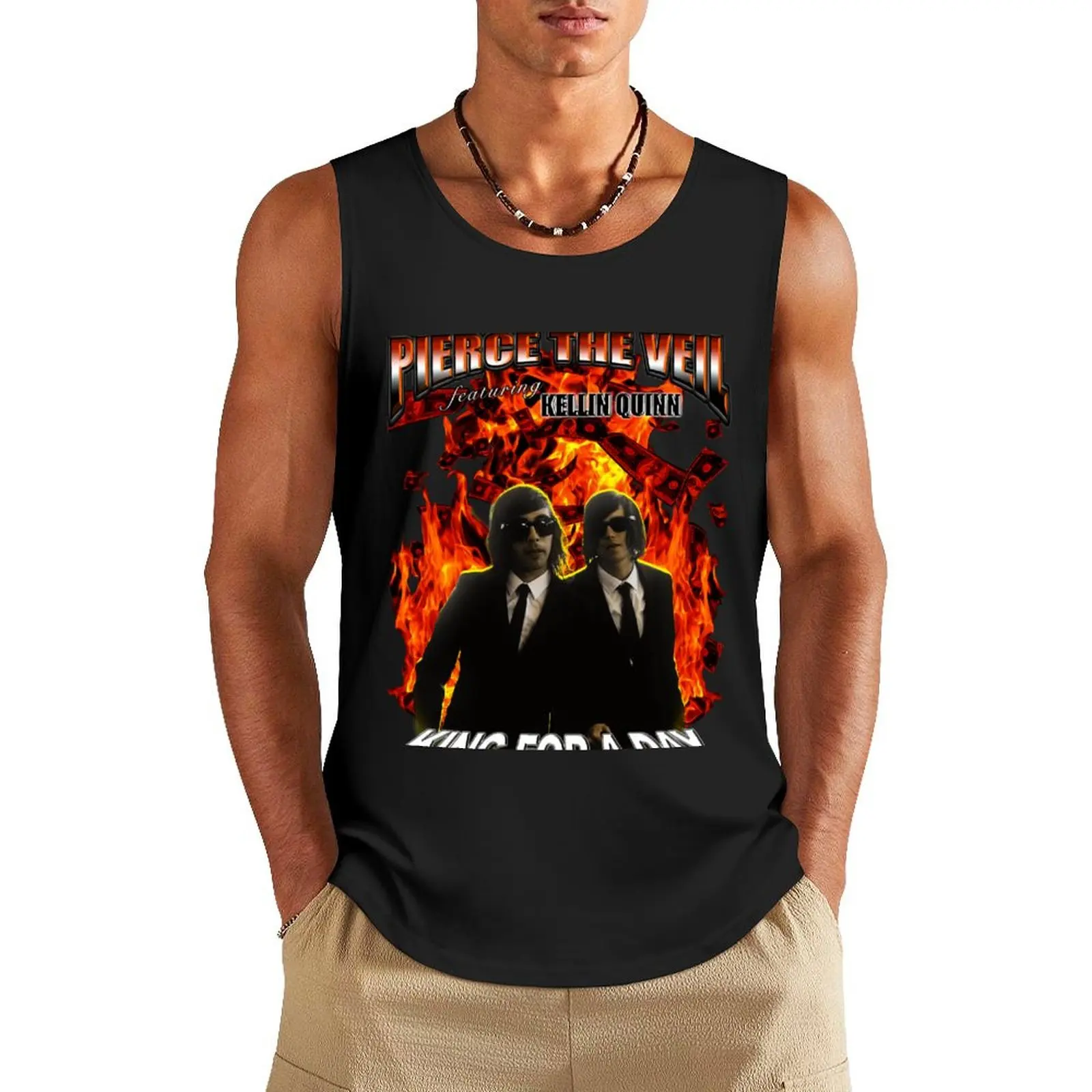 king for a day Tank Top Sleeveless men Men's t shirt sleeveless shirts anime gym