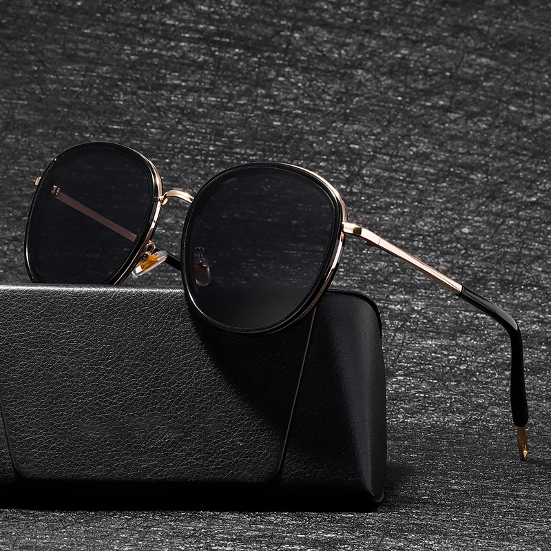 Trendige und avantgardistische Herren-Sonnenbrille, personalisiertes Design, modische Unisex-UV400-Sonnenbrille, ideal als Geschenk, ohne Brillenetui