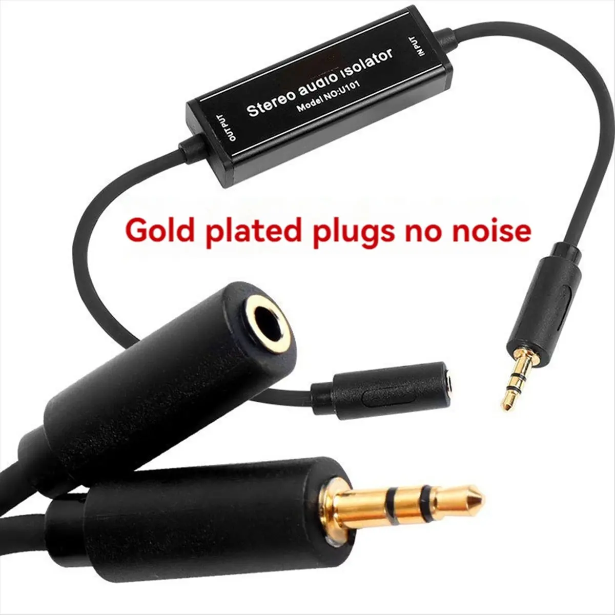 عزل صوت ستيريو 3.5 ملم مكبر صوت ضوضاء ضوضاء مرشح أرضي مشترك مزيل حلقة أرضية عازل #3
