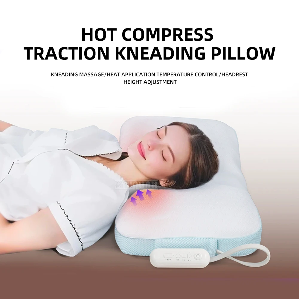 

Multifunctional Neck Massage Pillow/Neck Protection Hot Compress Physiotherapy Pillow/Intelligent Traction Height-Adjustable Sle