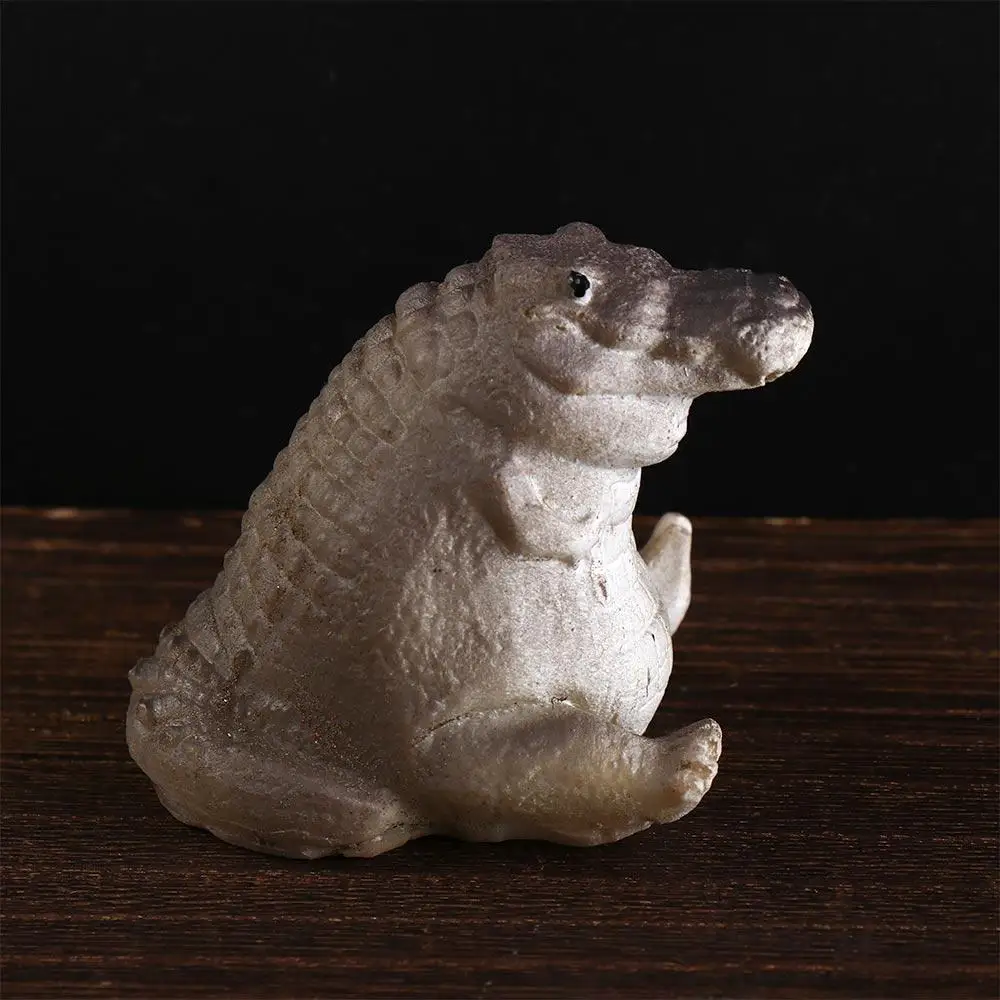 Practical Purple Clay Crocodile Tea Pet Cute Vivid Zisha Small Crocodile Small Handmade Tea Table