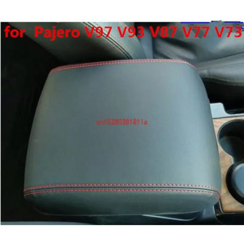 Car Styling Leatherwear  protective cover for car central armrest box  for  Pajero V97 V93 V87 V77 V73