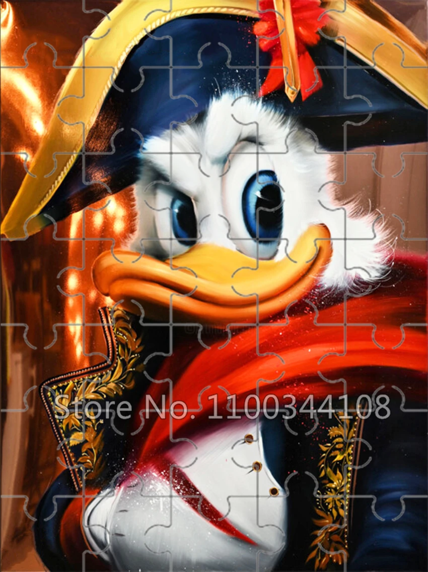 Donald Duck Jigsaw Puzzle Disney Minnie Cartoon 300/500/1000 Pieces Wooden Puzzles for Children's Handmade Intelligence Toys