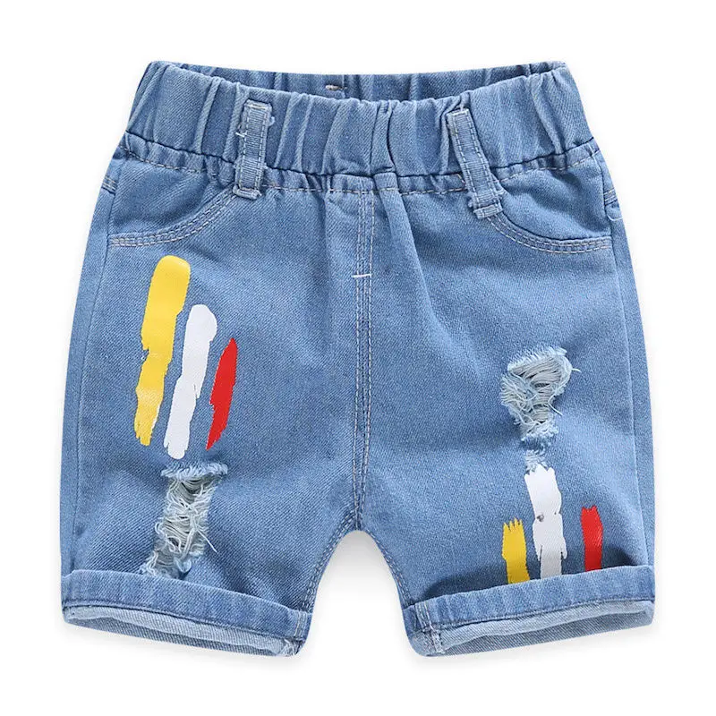 New Summer Baby Boys Denim Shorts Fashion Hole Cotton for Children Jeans Kids Casual Cowboy Shorts Girls Toddler Beach Pants 2-8