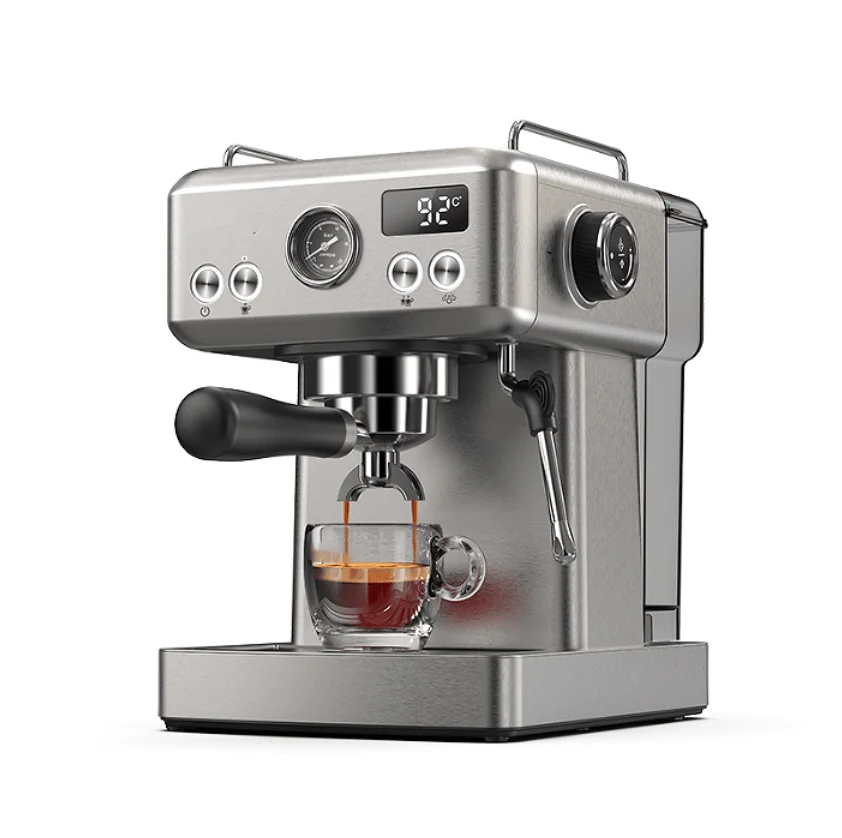 PSH10A-SL 1350W Semi-Automatic Coffee Maker-Cold/Hot Brew with 95°C Brewing, 135°C Steam, 58mm Powder Hammer, 20Bar Steam Blower