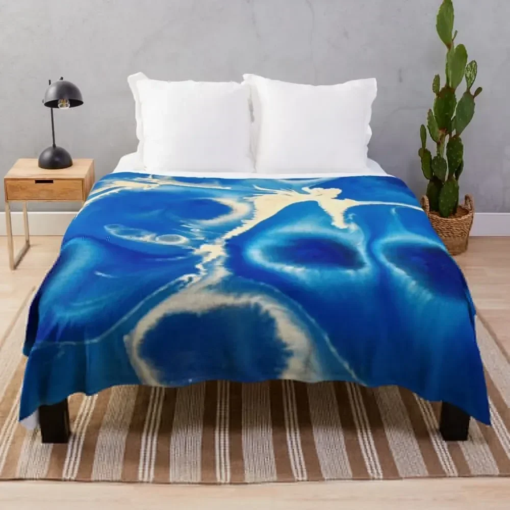 

Blue Cells Throw Blanket Warm Comfortable Blanket Gift for Parents Friends