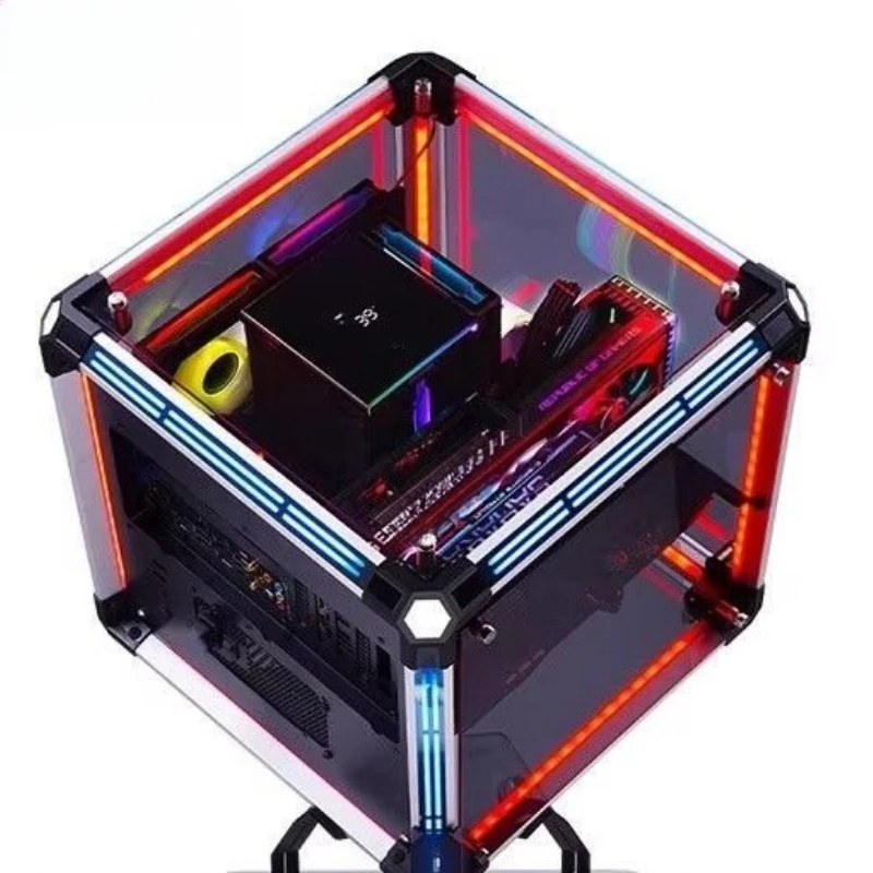 

Special computer case, Sahara attractive force Rubik's cube ATX wide body six-sided side-through panoramic DIY computer