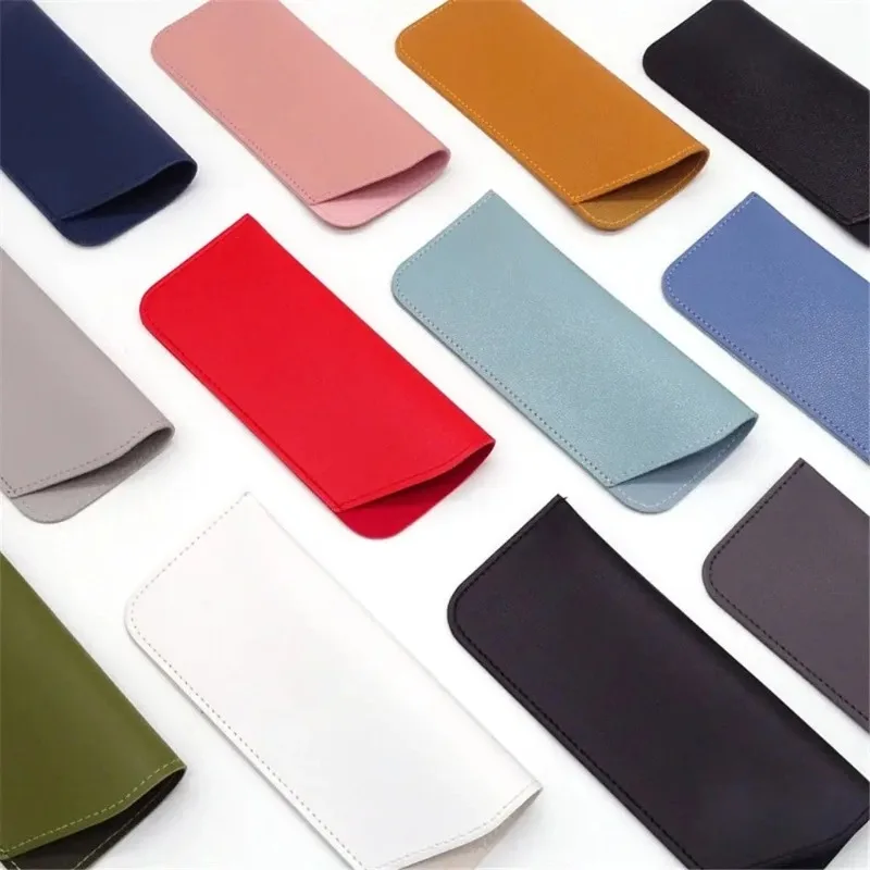 Soft PU Leather Glasses Protective Cover Pouch Unisex Sunglasses Case Glasses Bag