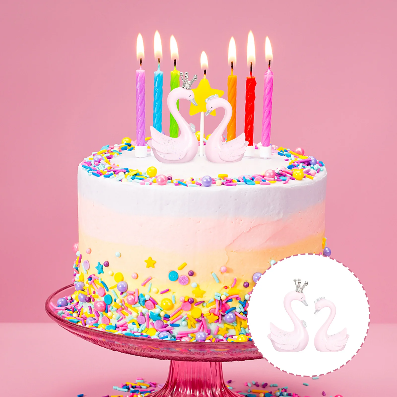 

Delicate Swan Decorations Resin Sculptures Handicrafts Ornaments Shaped Table Statue Decorative Decors