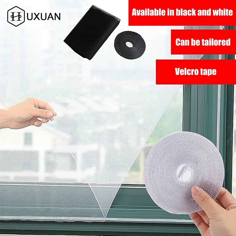 DIY Self-Adhesive Indoor Insect Fly Mosquito Window Screen Curtain Mosquito Netting Door Anti Mosquito Net Window Mesh Bug Net