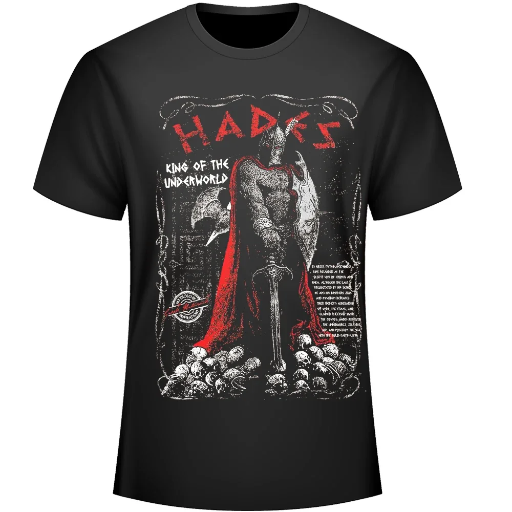 

Summer Cotton Short Sleeve O-Neck Men's T Shirt New Fashion Design Ancient Greek King of The Underworld Hades Image T-Shirt 2024