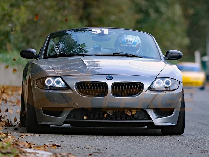 For BMW Z4 E85 E86 2002 2003 2004 2005 2006 2007 2008 Excellent Day Light Ultra Bright COB Led Angel Eyes Kit Halo Rings
