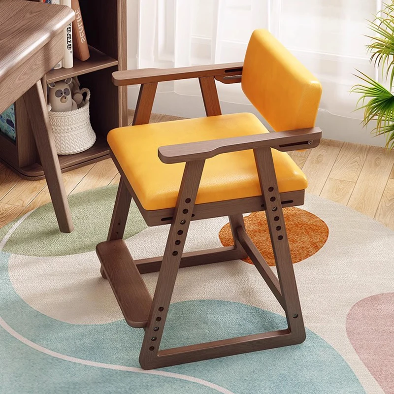 Child Safety Designer Chair School Furniture Kids Wood Room Armchair Children Wooden Study Silla De Escritorio Chairs Toddler