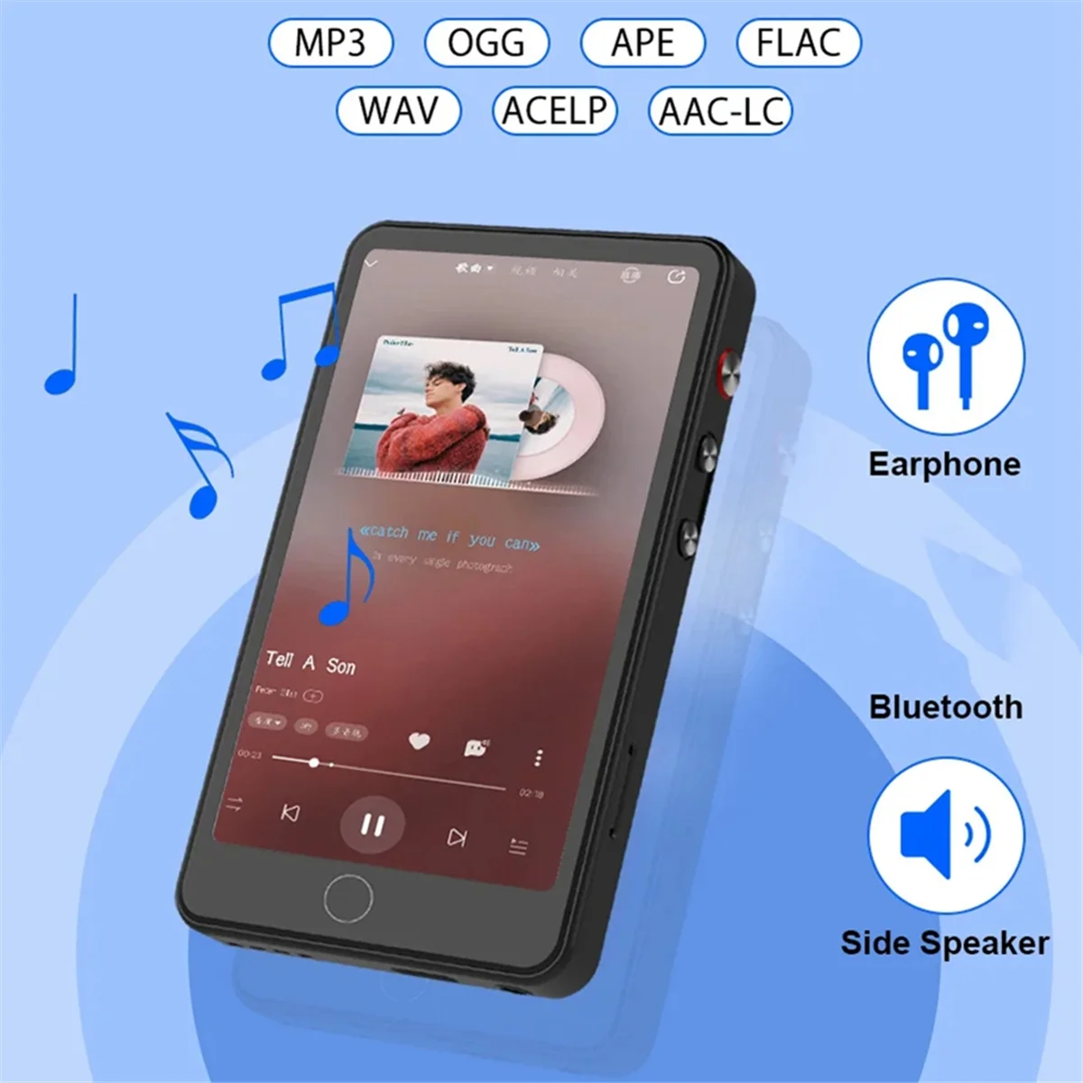 MP4-плеер портативный сенсорный экран Bluetooth WiFi MP3 MP 4 видео музыкальный плеер