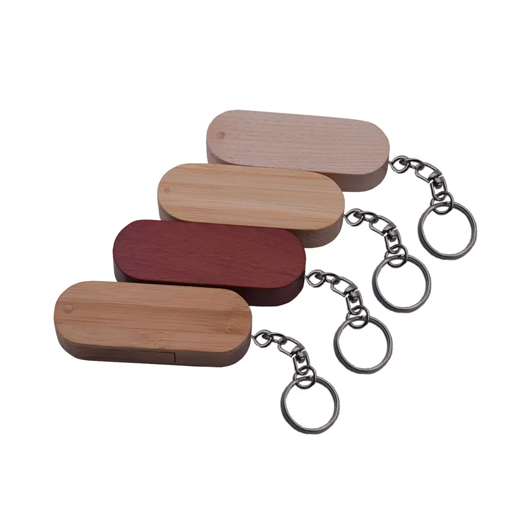 10 pcs/ USB with key ring  USB 2.0 flash drive 4gb 8gb 16gb 32gb pen drives Maple wood usb stick pendrive disk on key free logo