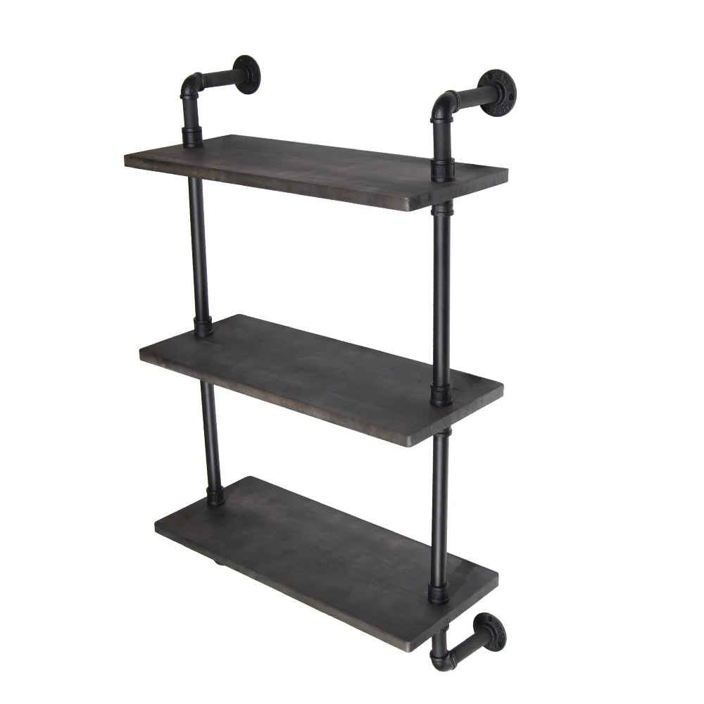 

Industrial Pipe Ladder Shelf Vintage Display Rack Rustic Floating Storage Shelf 3 Tier Wall Mounted