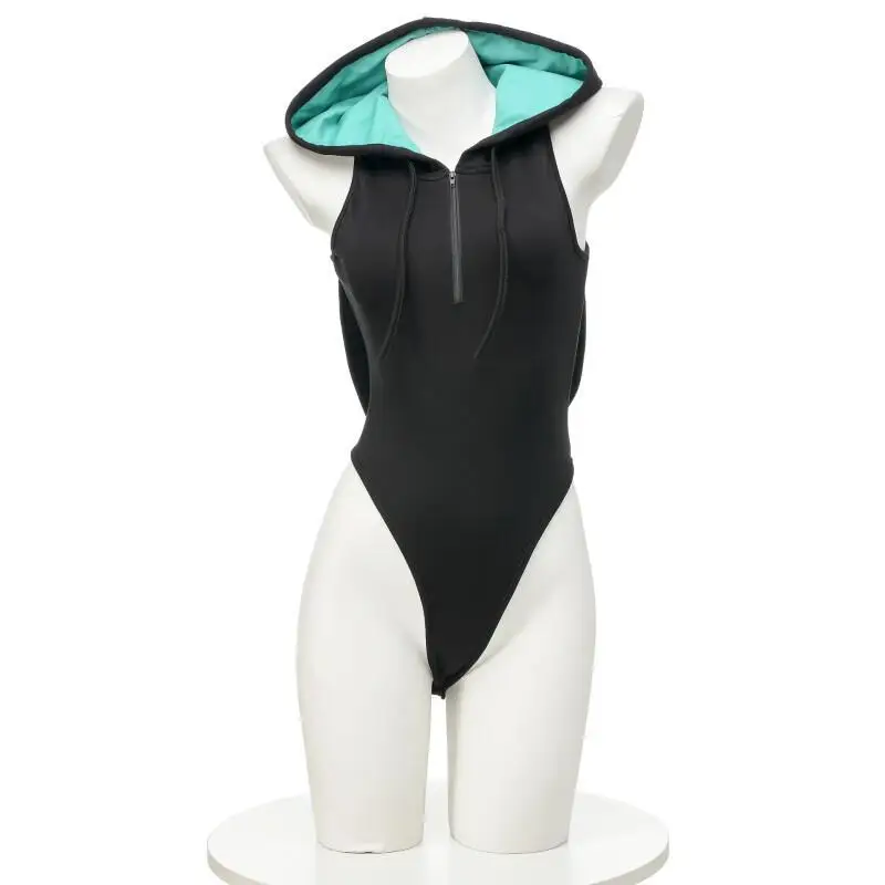 Hasenohren-Kapuzen-Bodysuit Mädchen Bunny Cosplay Kostüm Japanischer Stil Anime Expo Rollenspiel-Outfit