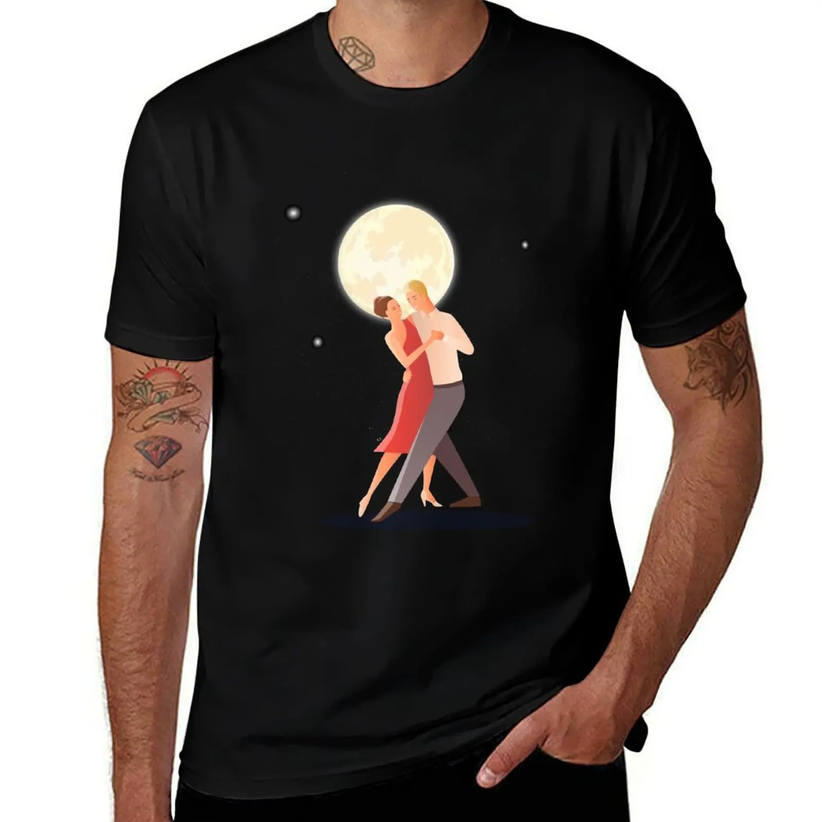 

Love Dancing in the Moonlight with the Stars T-Shirt baggy shirts sublime man clothes shirts men graphic