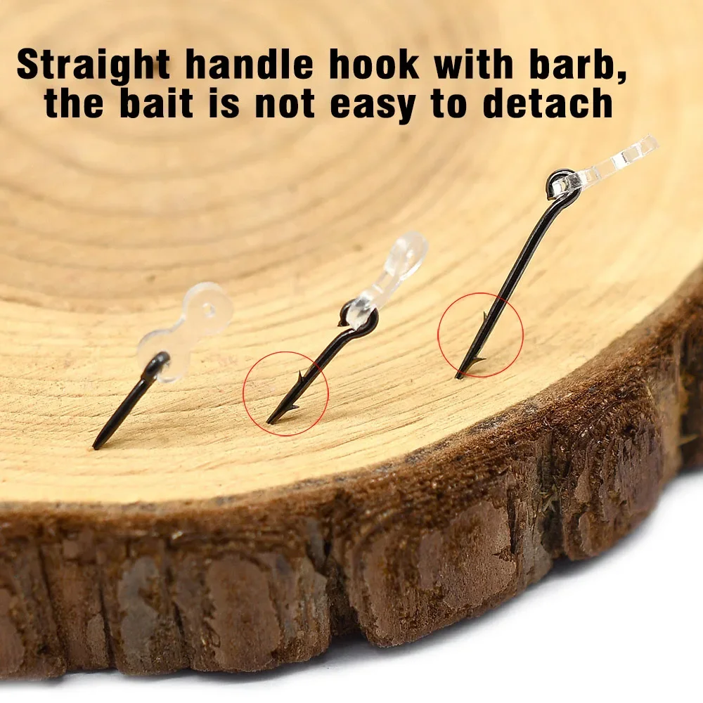 10 قطعة الطعم المعدني سبايك الكارب الطعم سبايك ستينغ Boilies دبوس مع توقف واضح المطاط الذرة روني الشعر تلاعب الصيد اكسسوارات #4