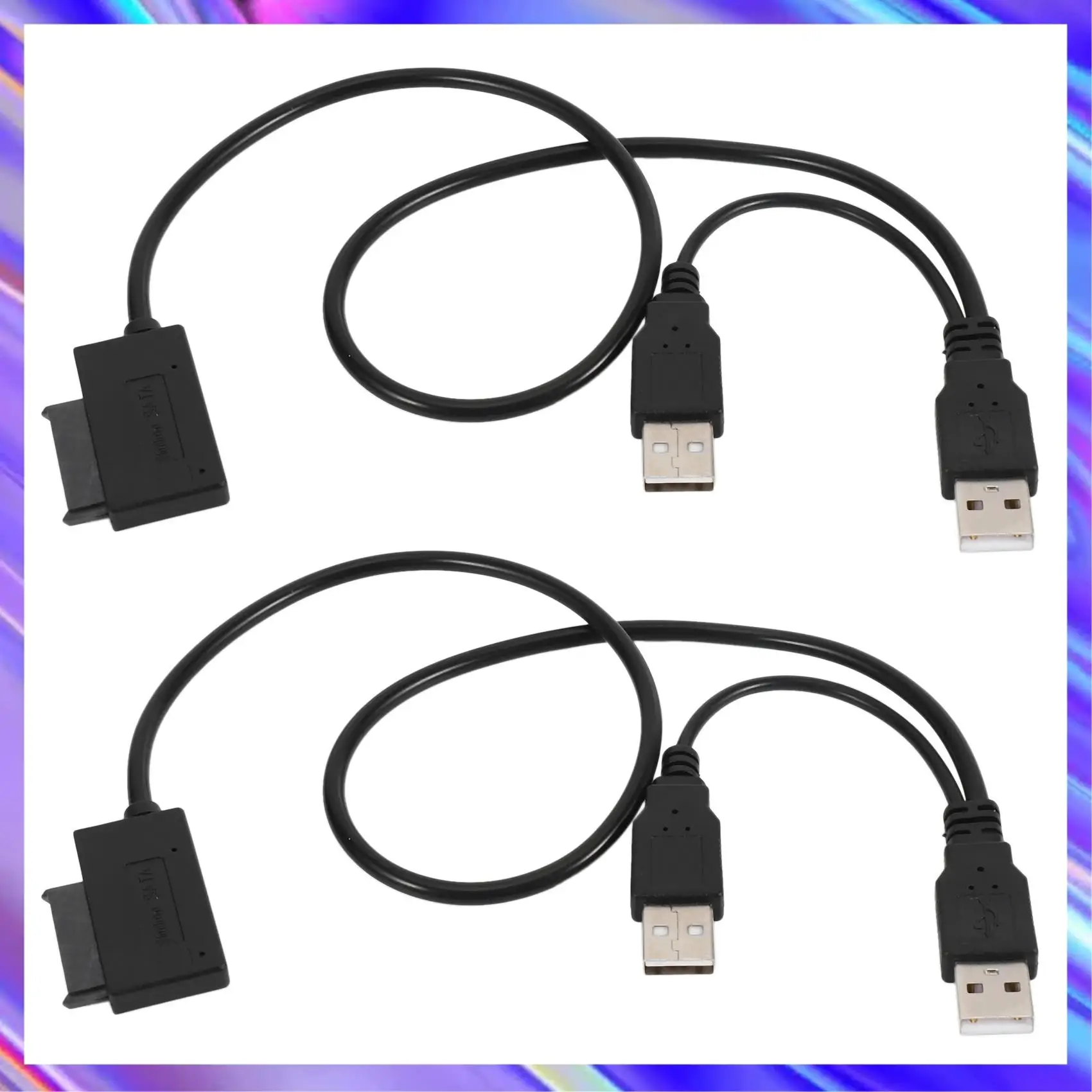 

2X Slim SATA Cable USB 2.0 To 7+6 External Power For Laptop SATA Adapter Converter Support Window Xp/7/8/10 Mac OS EM88