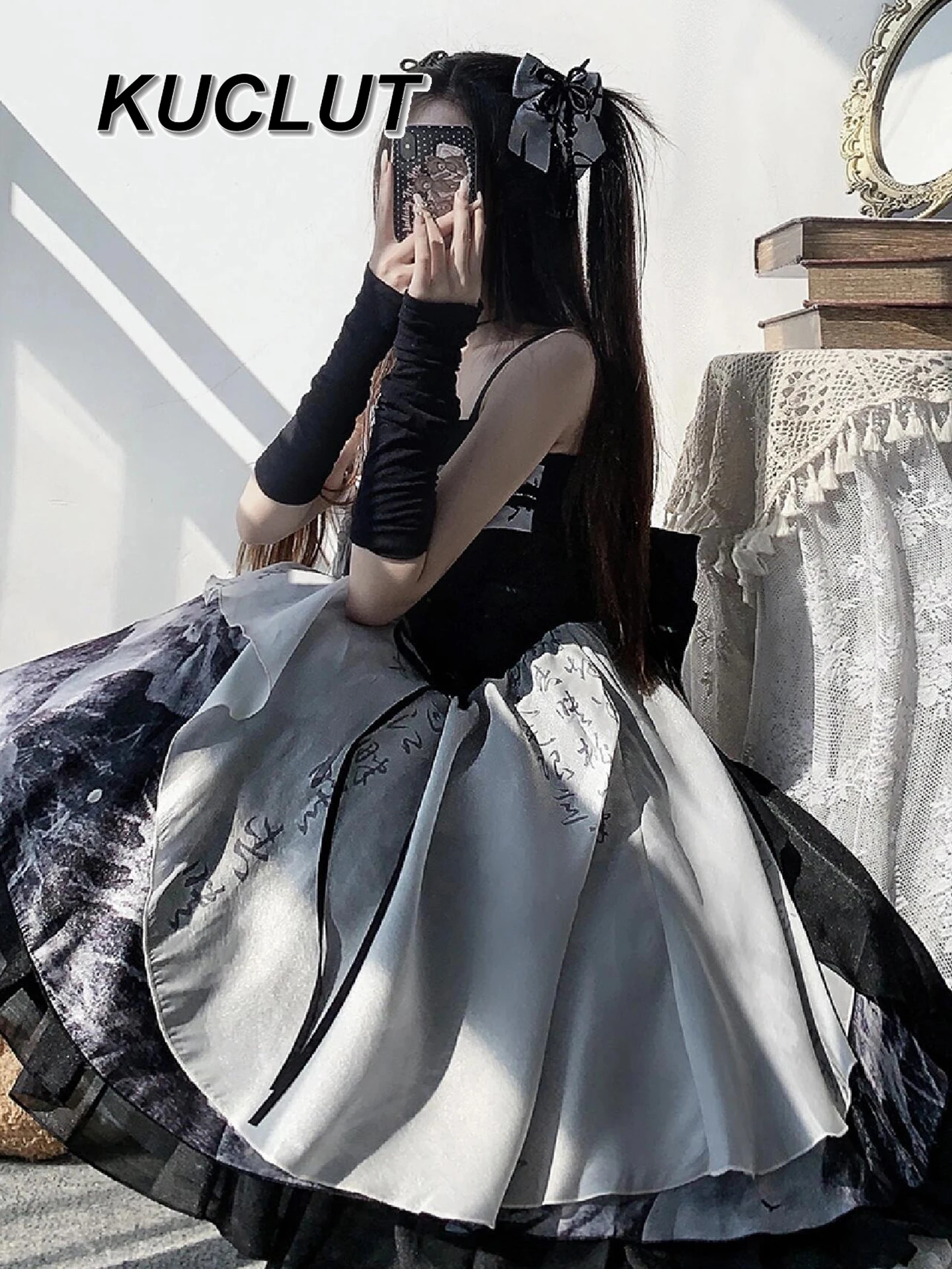 로리타 스타일 소녀 패션 빈티지 우아한 드레스 여성용 봄과 가을 2025 신상 긴 소매 드레스