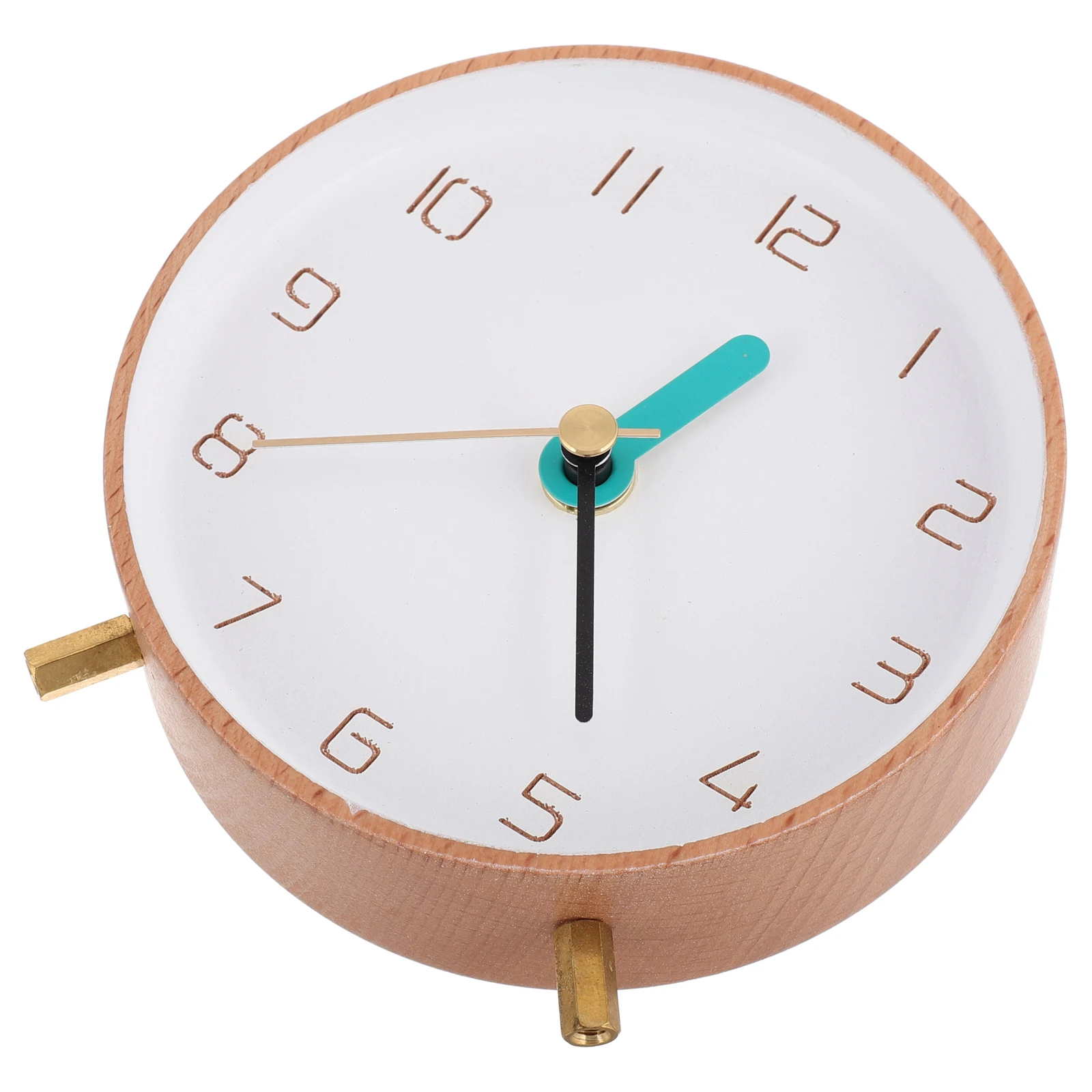 

Modern Wooden Silent Alarm Clock For Home Office Simple Design Non-Ticking Tabletop Clock Quiet Mantle Desk Timepiece