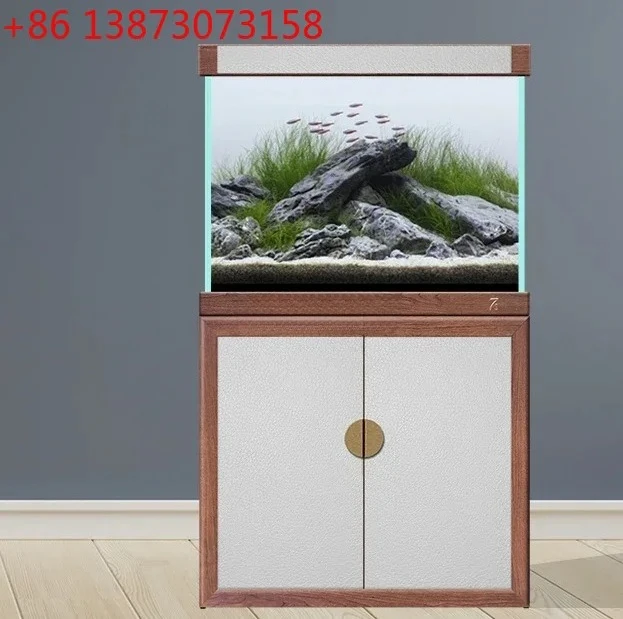 FG10Living Room Home Medium Ecological Super White Glass Fish Tank Bottom Filter Aquarium