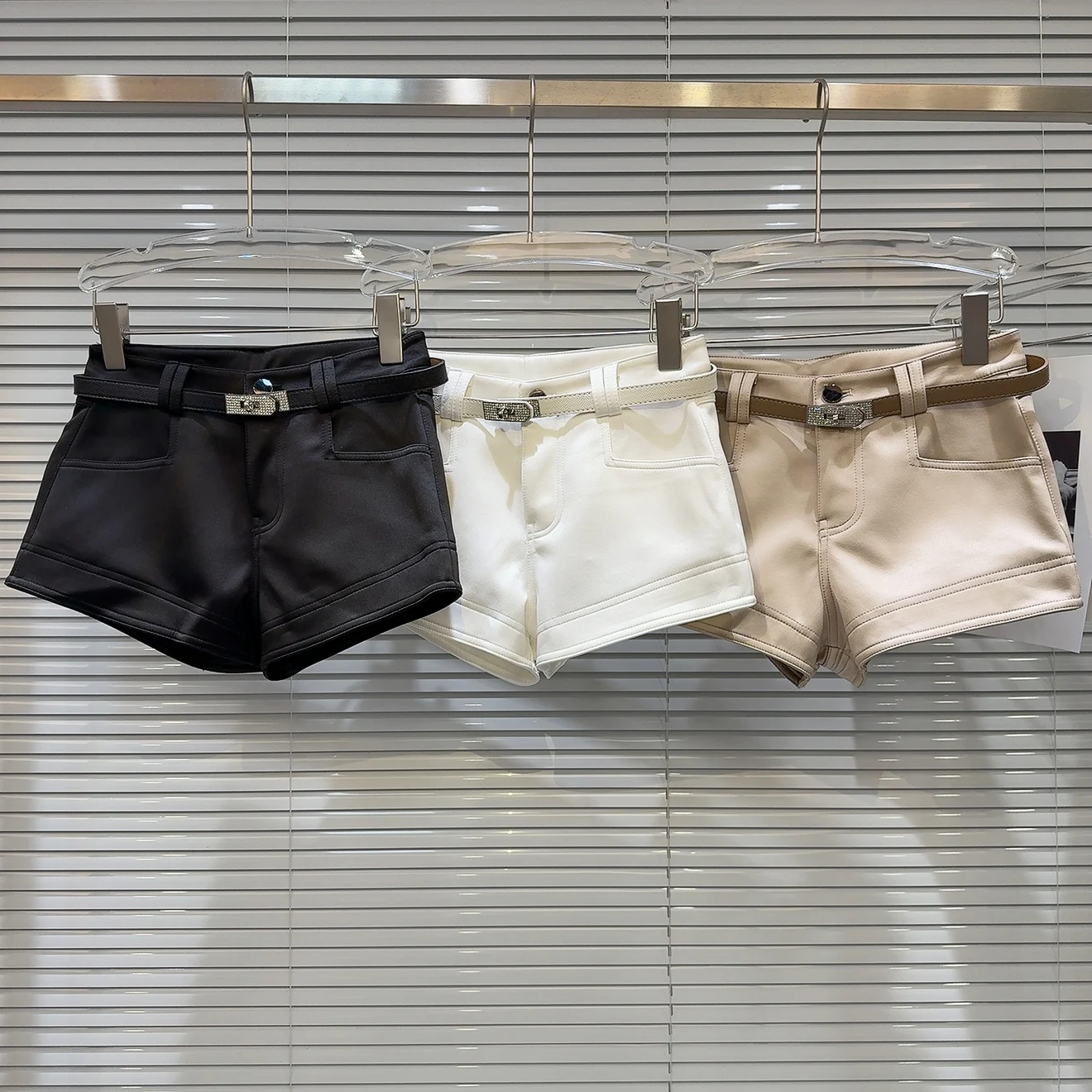 Pantalon à jambes droites tendance pour femmes, coupe cintrée, décontracté, avec ceinture fine, en soie et coton, longueur t-quarts