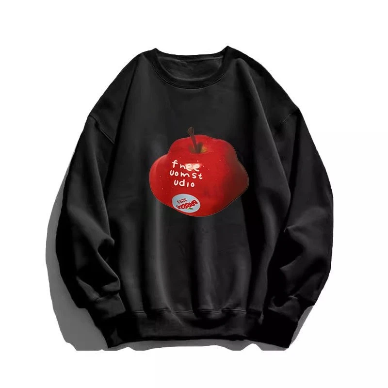 2025 جديد القطن الأمريكي كسول أبل مطبوعة هوديي 2025 الربيع والخريف الرجال والنساء الملابس البلوز هوديي