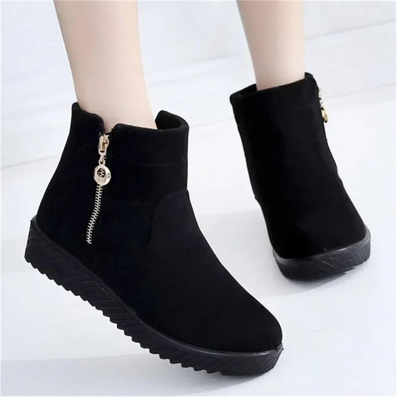 SNURULAN new winter women warm ankle boots antislip zipcode snow boots women winter shoes autumn boots plus size35-41E237