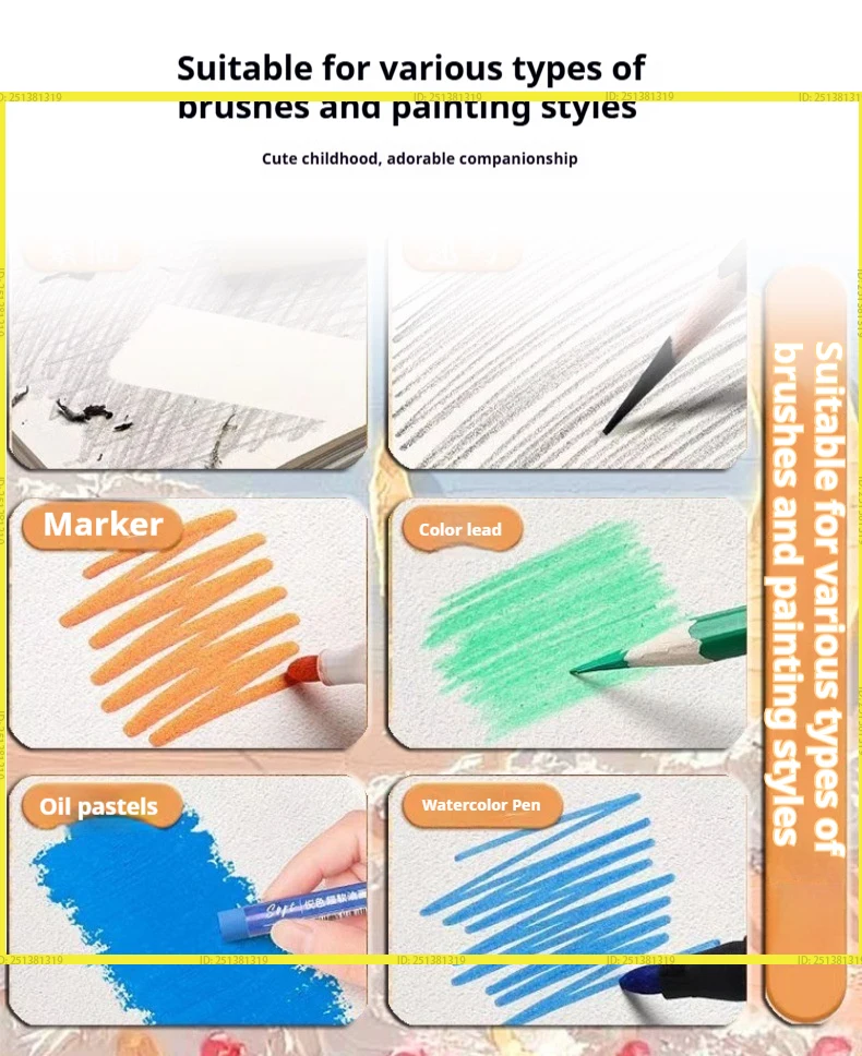 4 livros engrossados a4 sketchbook arte estudante desenho livro 8k/16k papel de arte livro de pintura a óleo para escritório e material escolar
