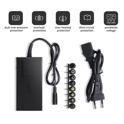 96W Universal Portable AC Laptop Power Adapter 12V-24V Charger For Dell For Toshiba For Hp/Asus/Acer For AU/UK/US/EU Plug