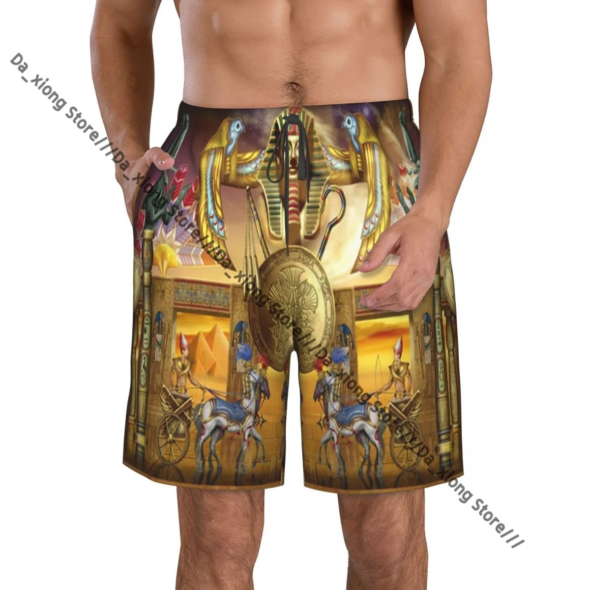 Ancient Egypt Poster Quick Dry Swimming Shorts For Men Swimwear Swimsuit Trunk Bathing Beach Wear