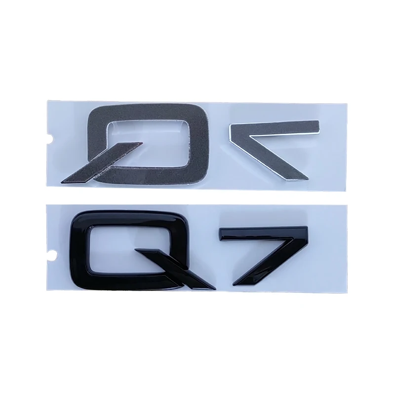 3d ABS Adhesive Chrome Black Car Trunk Number Letters Sticker For Audi Q2 Q3 Q5 Q7 Q8 Logo Emblem Nameplate Badge Accessories