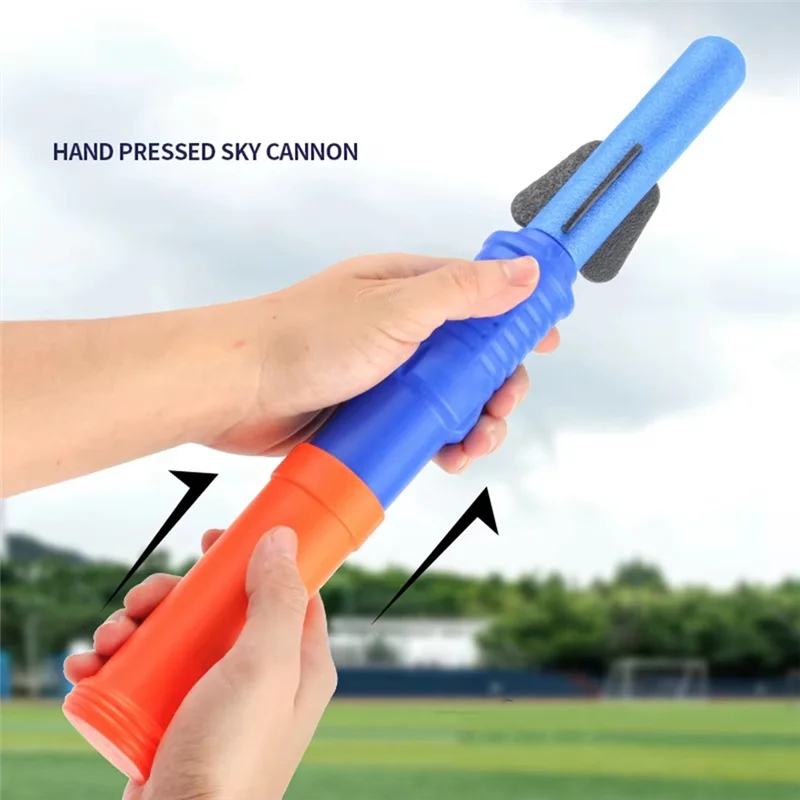 Handheld Rocket Launcher With 4Pcs Foam Rockets, Launch Up To 50 Feet Range, Fun Outdoor Gift For Boys And Girls