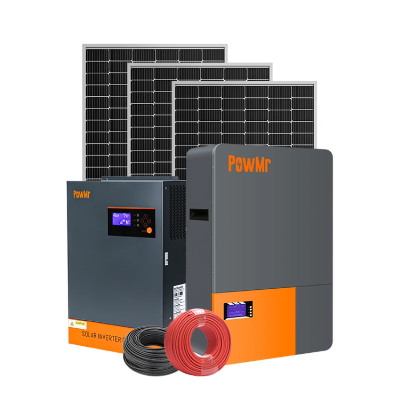 Powmr 2022ผลิตภัณฑ์ใหม่10KW 5KW 15KW 20KW ระบบที่สมบูรณ์พร้อมแบตเตอรี่ลิเธียมอินเวอร์เตอร์ไฮบริดระบบพลังงานแสงอาทิตย์